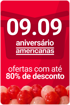 Imagem aniversário americanas ofertas com até 80% de desconto
