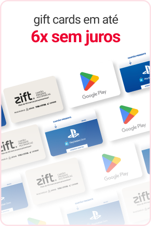 Imagem giftcards em até 6x sem juros