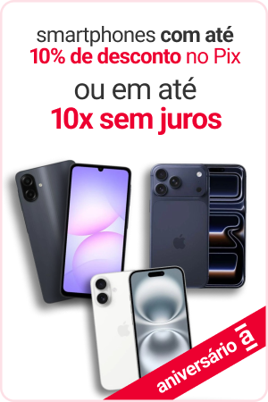 Imagem smartphones com até 10% de desconto no pix ou em até 10x sem juros